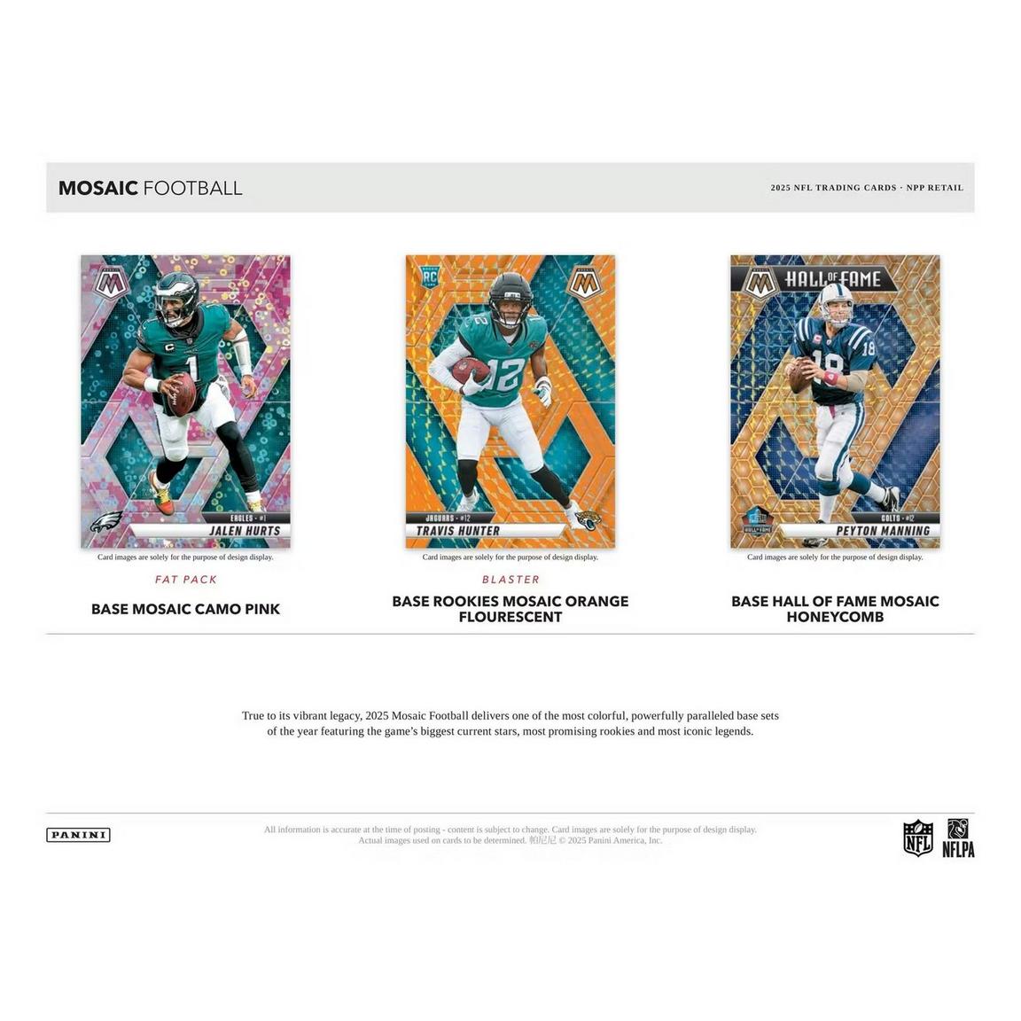 2025 Panini Mosaic Football 6-Pack Blaster 20-Box Case (Mosaic Orange Parallels)