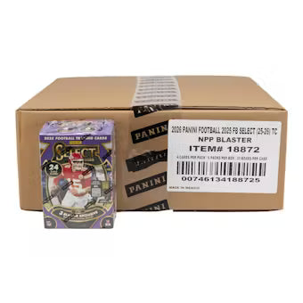 2025 Panini Select Football 6-Pack Blaster 20-Box Case (Red & Blue Prizms!)